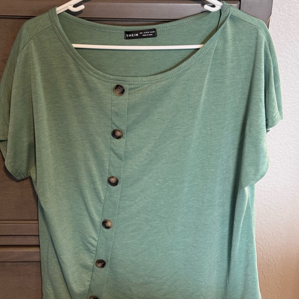 SHEIN Sage Button-Down Women's Top